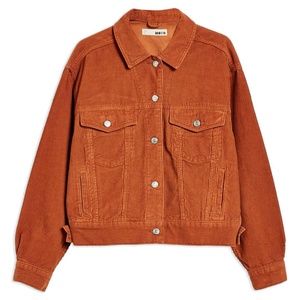 Topshop Boxy Oversize Corduroy Jacket Size 2